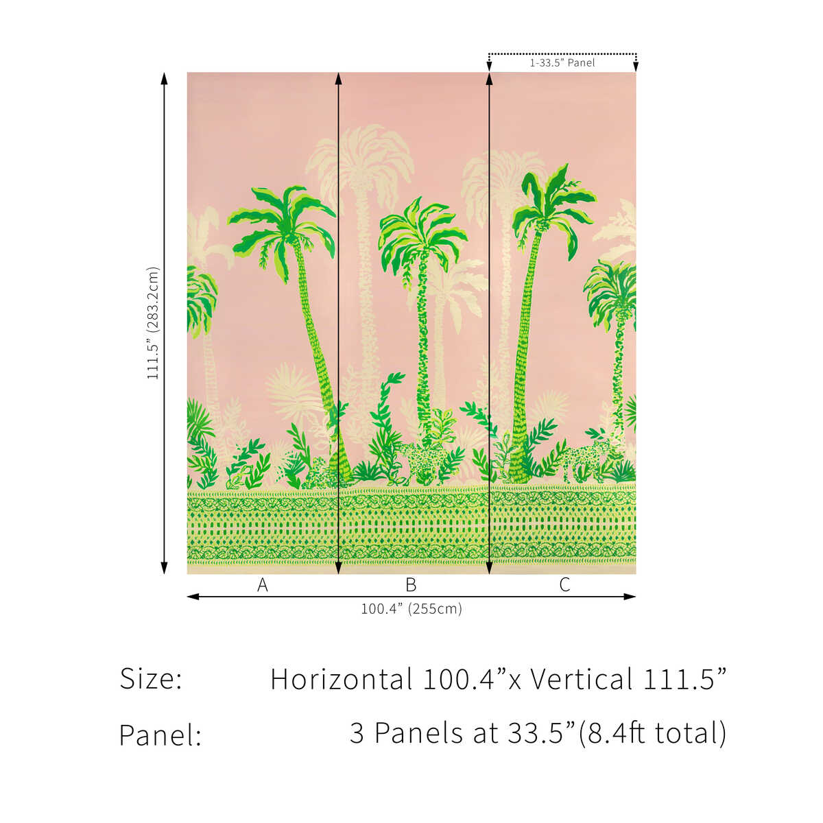 Palms Way Mural Gc - Pink - LEE JOFA Papel pintado