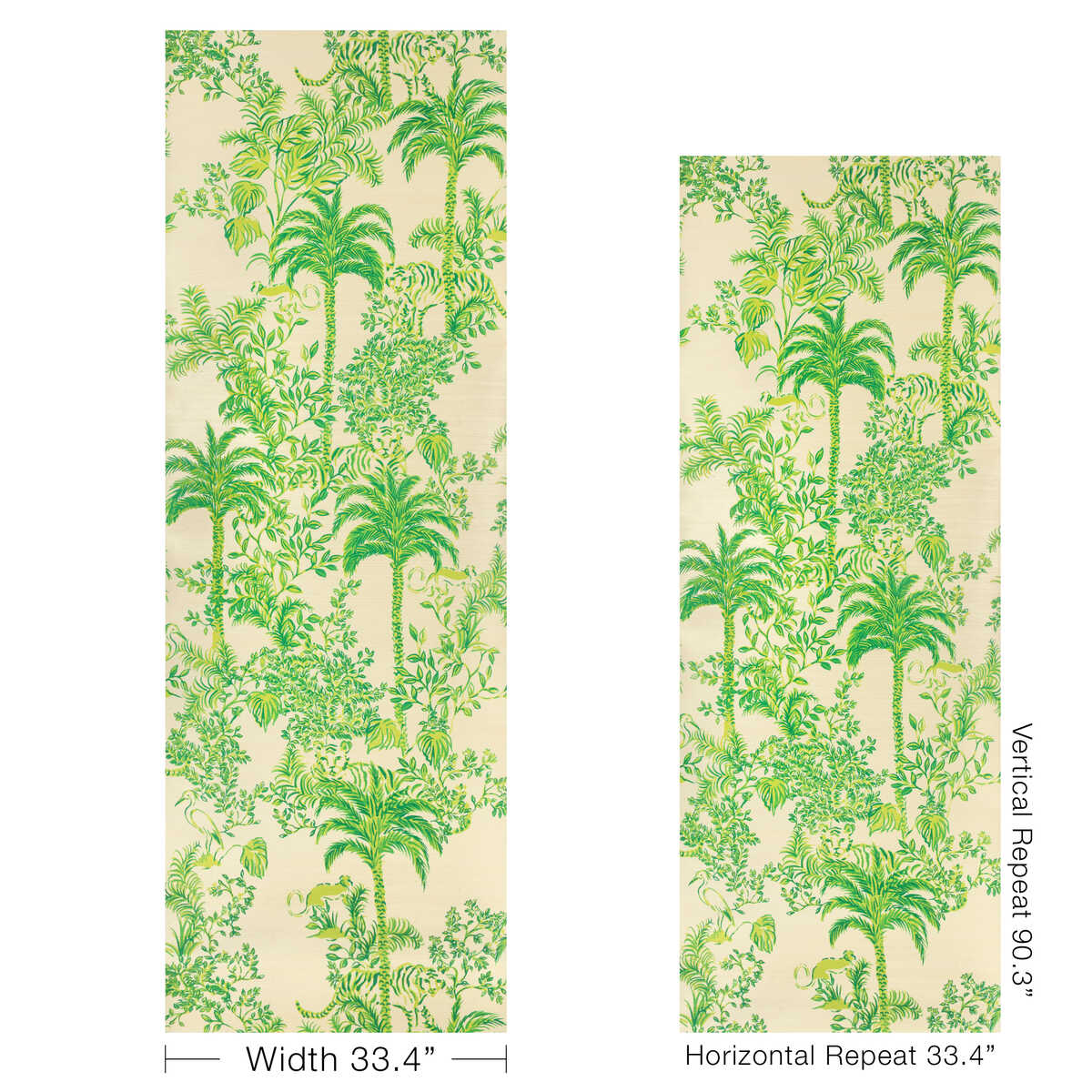 Tiger Queen Gc - Green - LEE JOFA Papel pintado