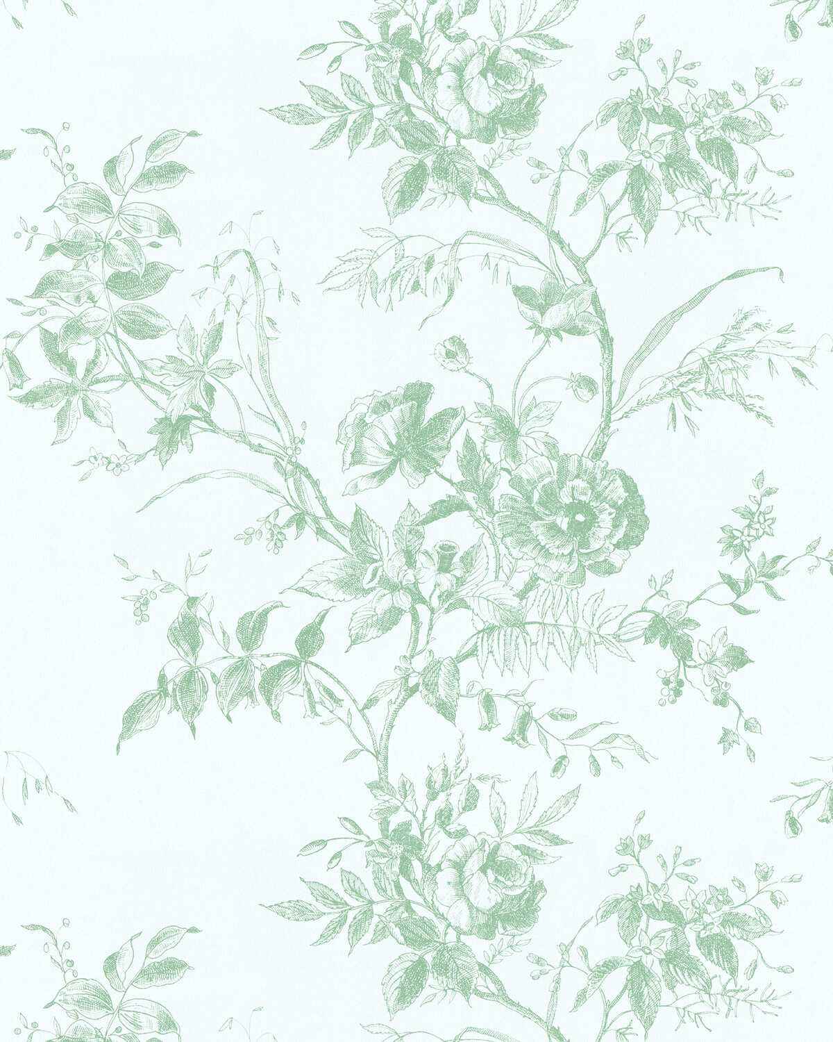 Tea-Rose-Toile-Wp-Leaf-Lee-Jofa-Wallpaper