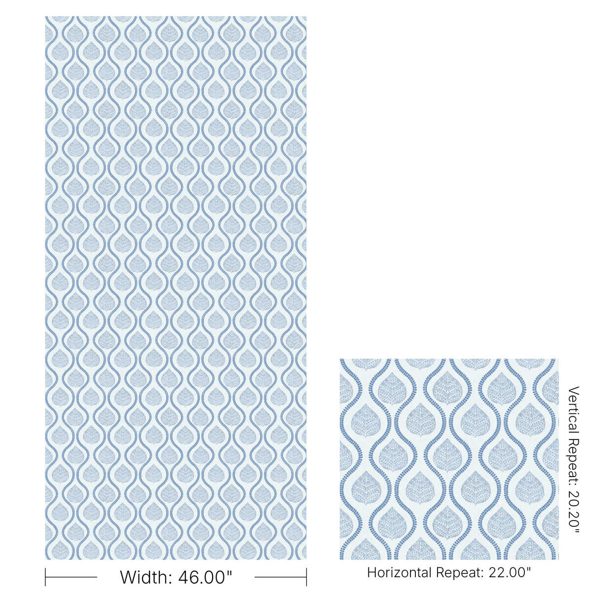 Elsie Paper - Blue - LEE JOFA Wallpaper