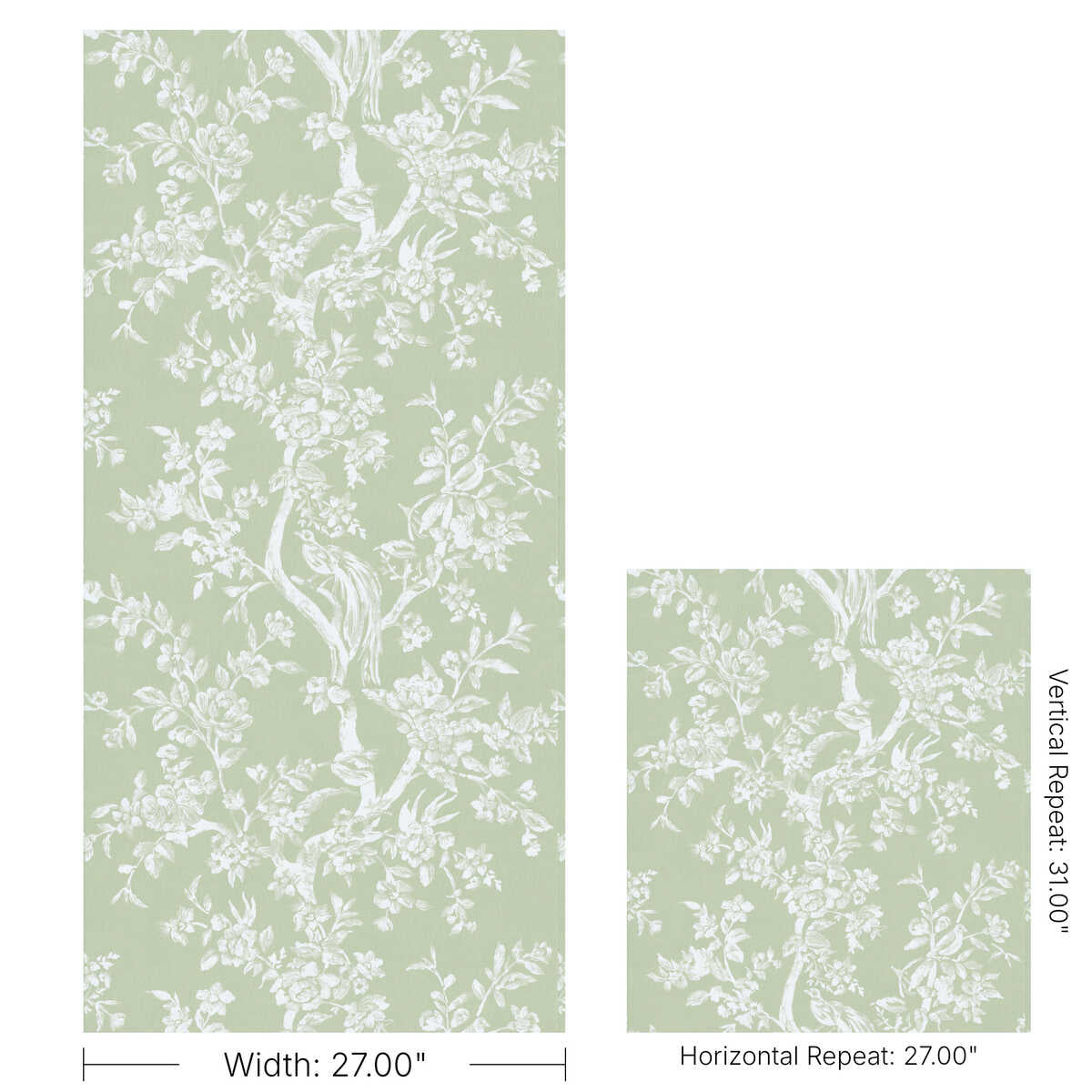 Camellia Toile Wp - Pear - LEE JOFA Wallpaper
