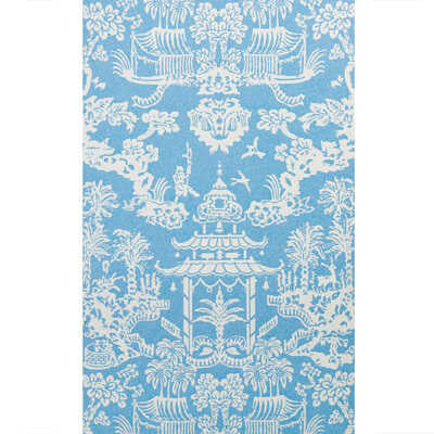 Lhasa Paper - Aqua - BRUNSCHWIG & FILS Wallpaper