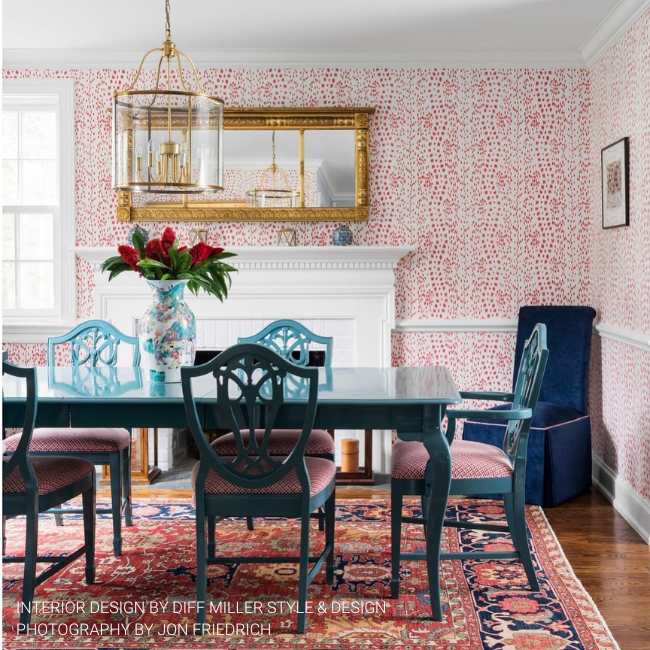 Les Touches - Red - BRUNSCHWIG & FILS Wallpaper