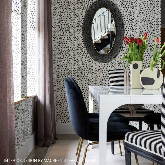 Les Touches - Black - BRUNSCHWIG & FILS Papel pintado
