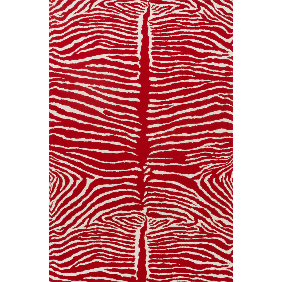 Le Zebre - Red - BRUNSCHWIG & FILS Papel pintado