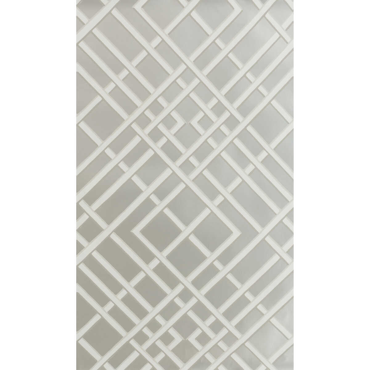 Treillage Sidewall - Silver - BRUNSCHWIG & FILS Wallpaper