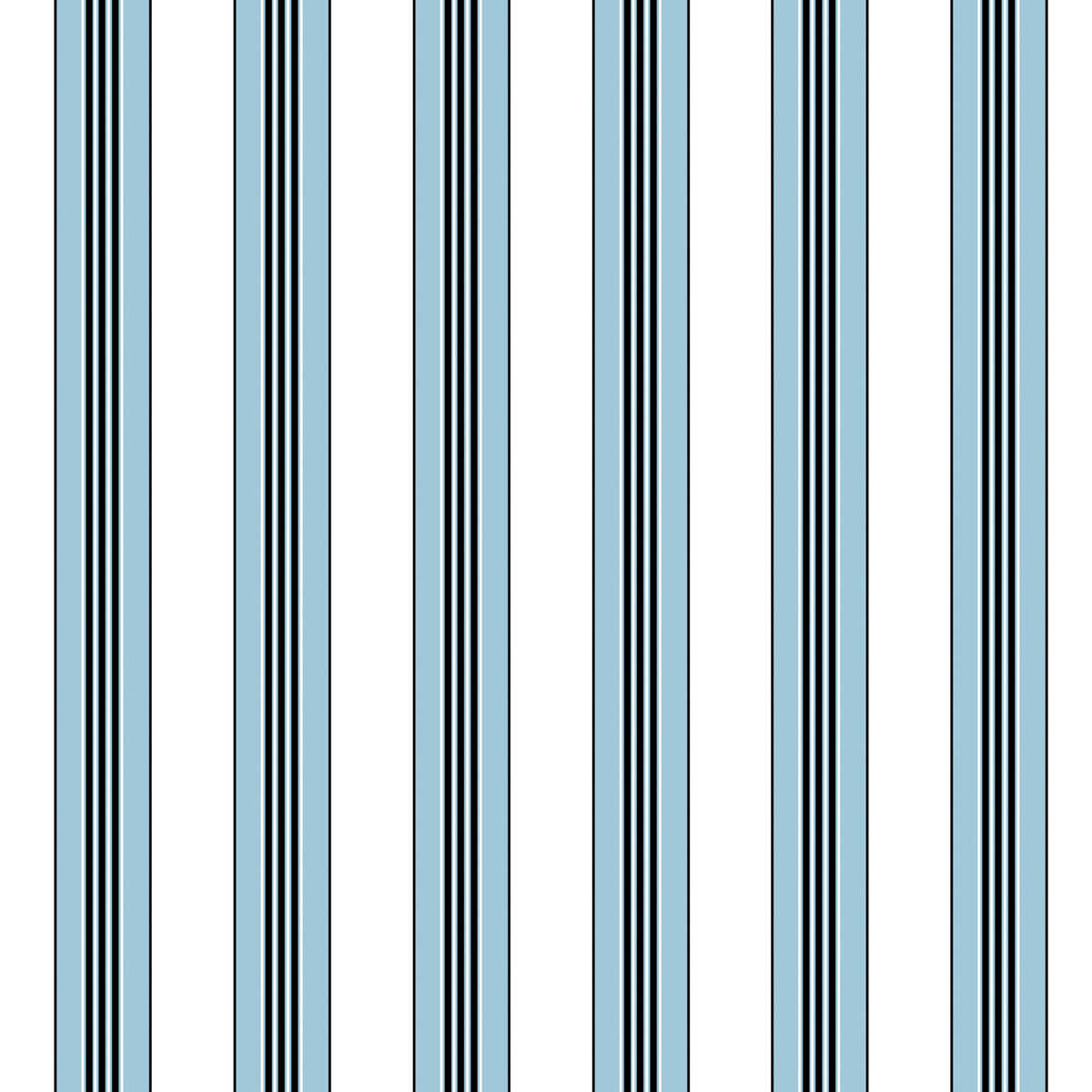 Rayure Lione - Ciel - BRUNSCHWIG & FILS Wallpaper