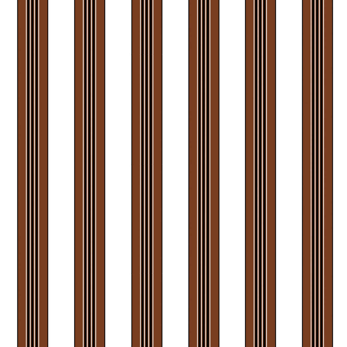 Rayure Lione - Chocolate - BRUNSCHWIG & FILS Wallpaper