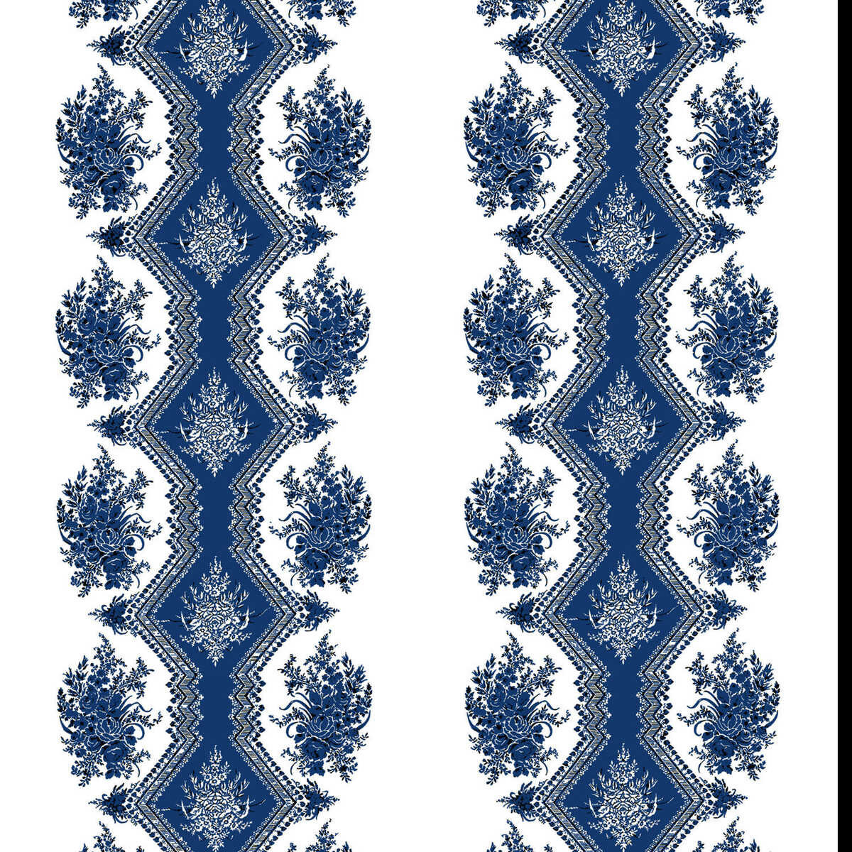 Coppelia - Blue - BRUNSCHWIG & FILS Wallpaper