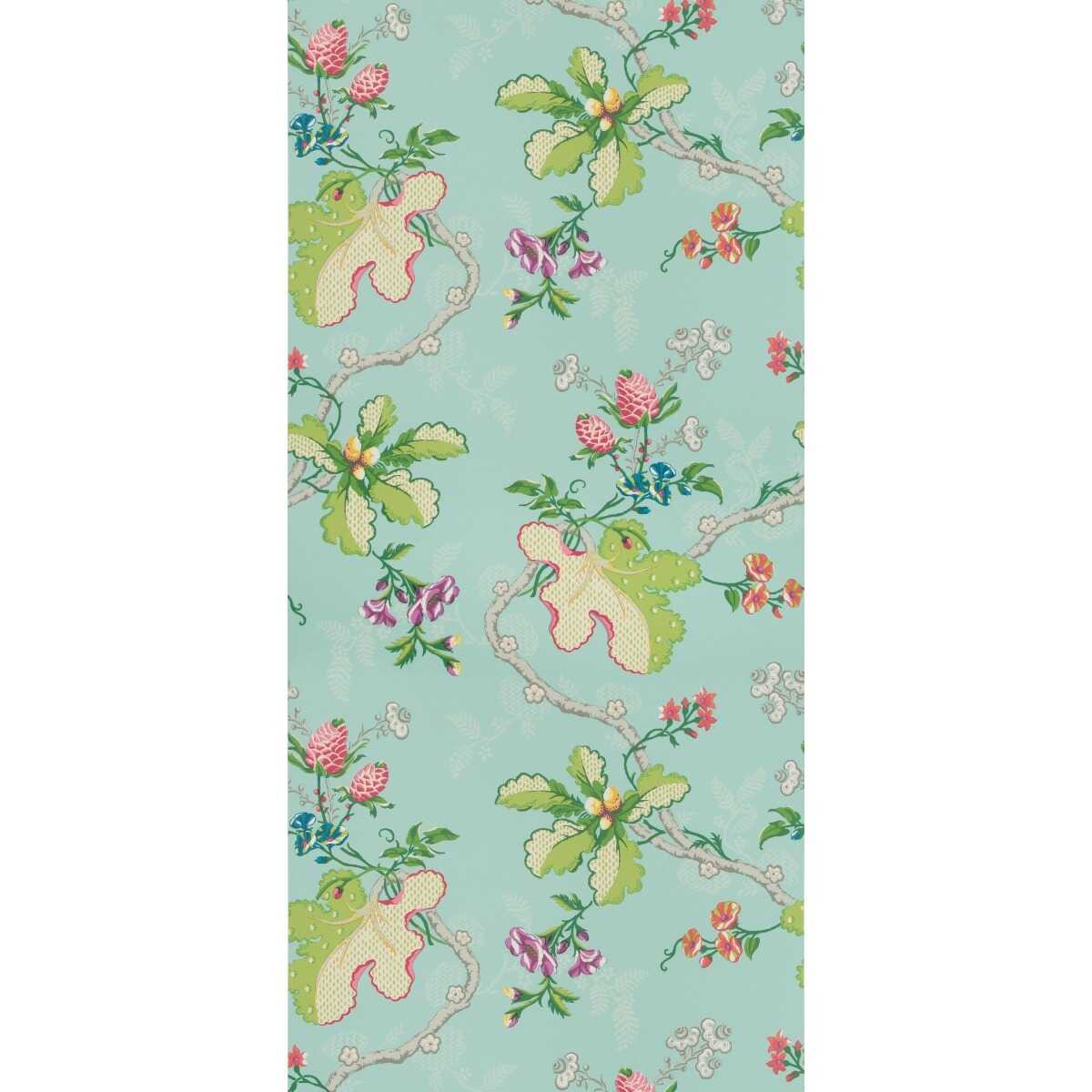 Fabriano - Aqua - BRUNSCHWIG & FILS Wallpaper