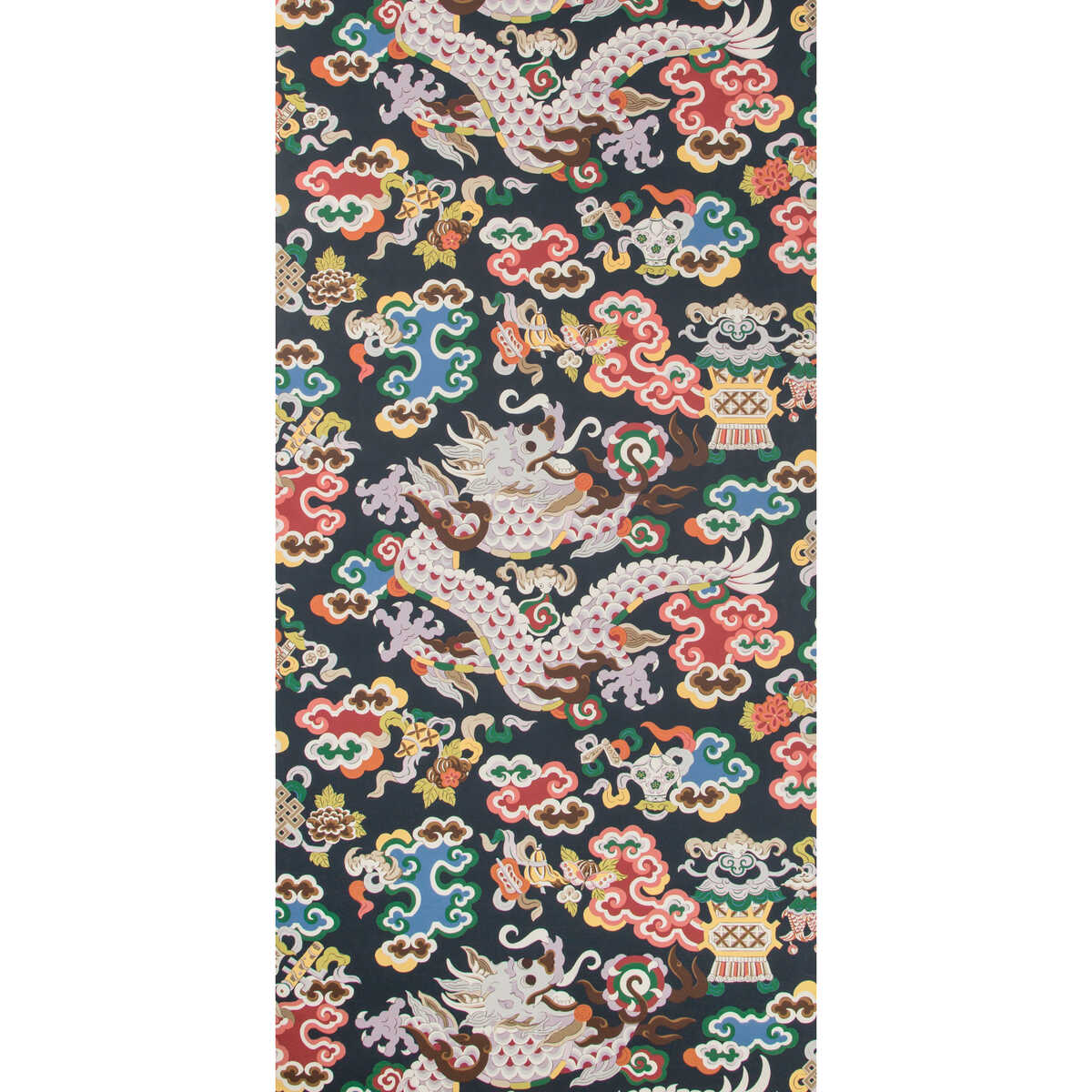 Ming Dragon - Indigo - BRUNSCHWIG & FILS Wallpaper