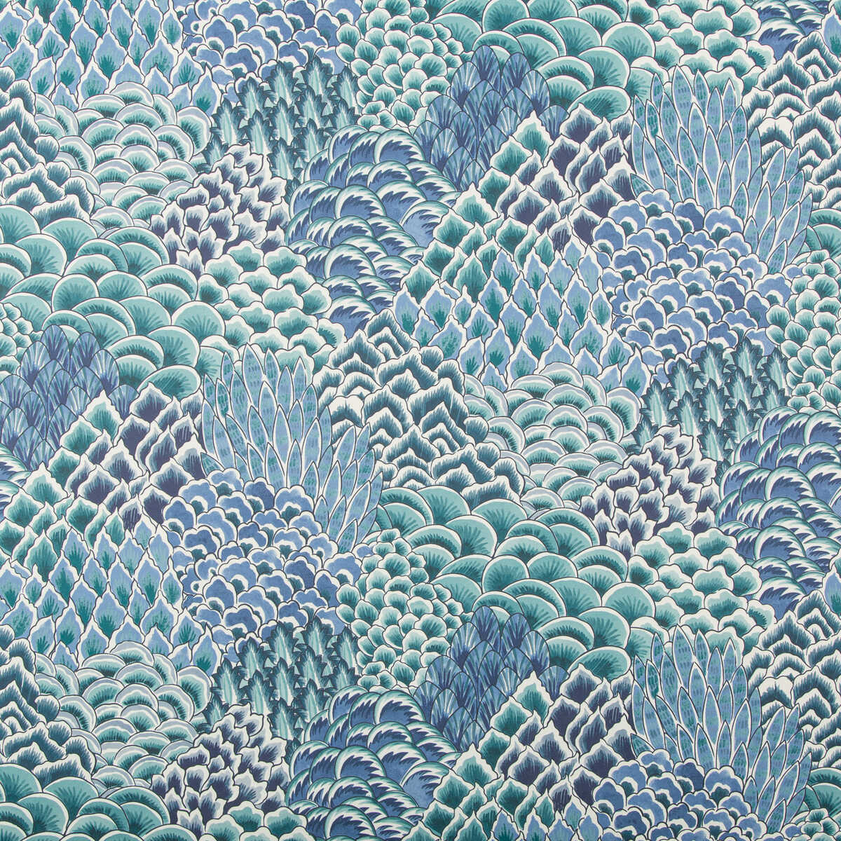 Katibi - Turquoise - BRUNSCHWIG & FILS Wallpaper