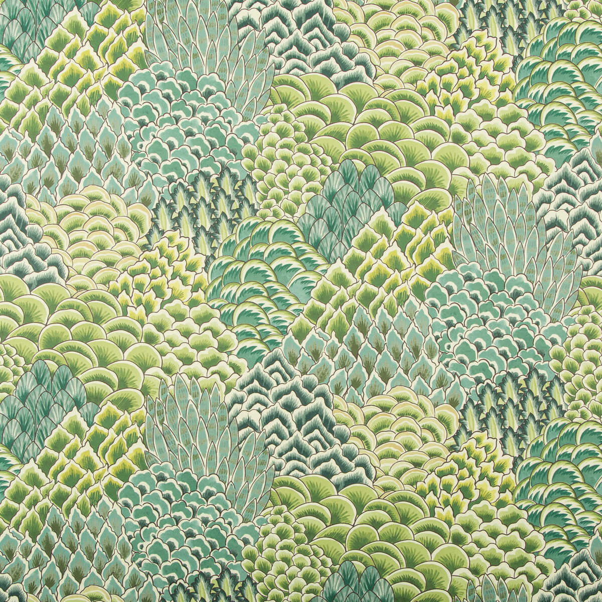 Katibi - Leaf - BRUNSCHWIG & FILS Wallpaper