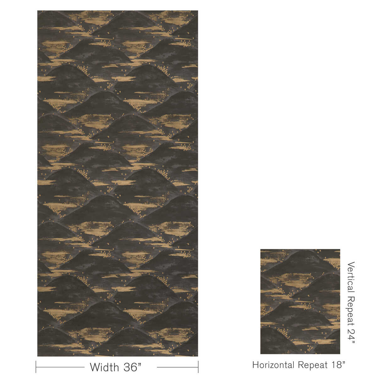 La Brume - Iron - BRUNSCHWIG & FILS Wallpaper
