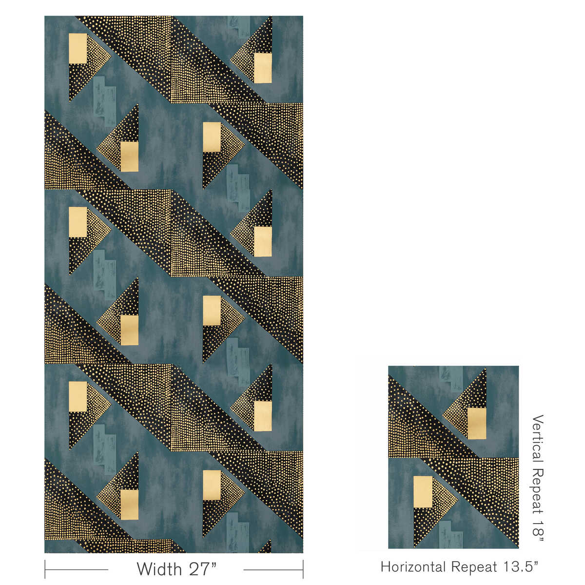 Le Tonnerre - Navy - BRUNSCHWIG & FILS Wallpaper