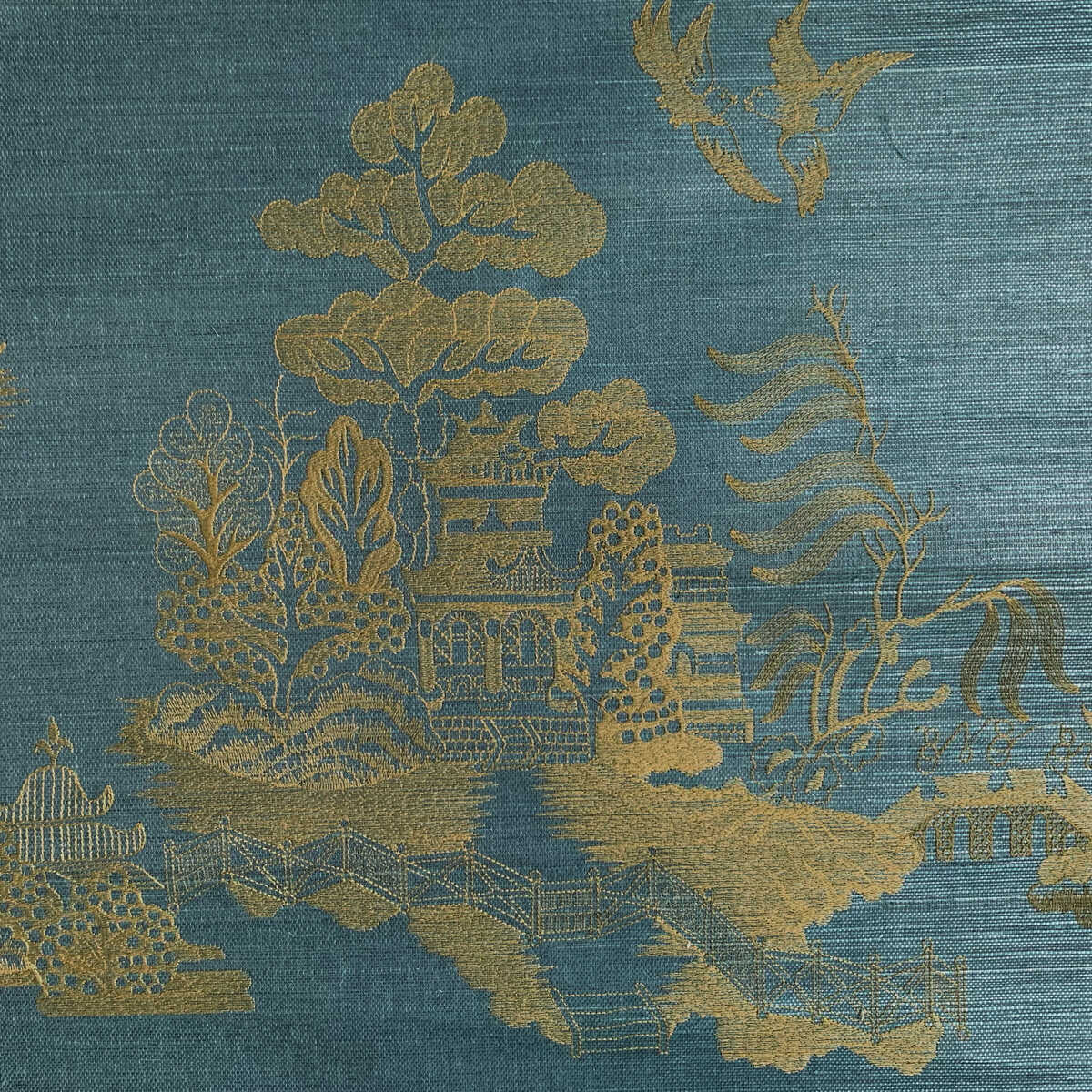 La Pagode - Teal - BRUNSCHWIG & FILS Wallpaper