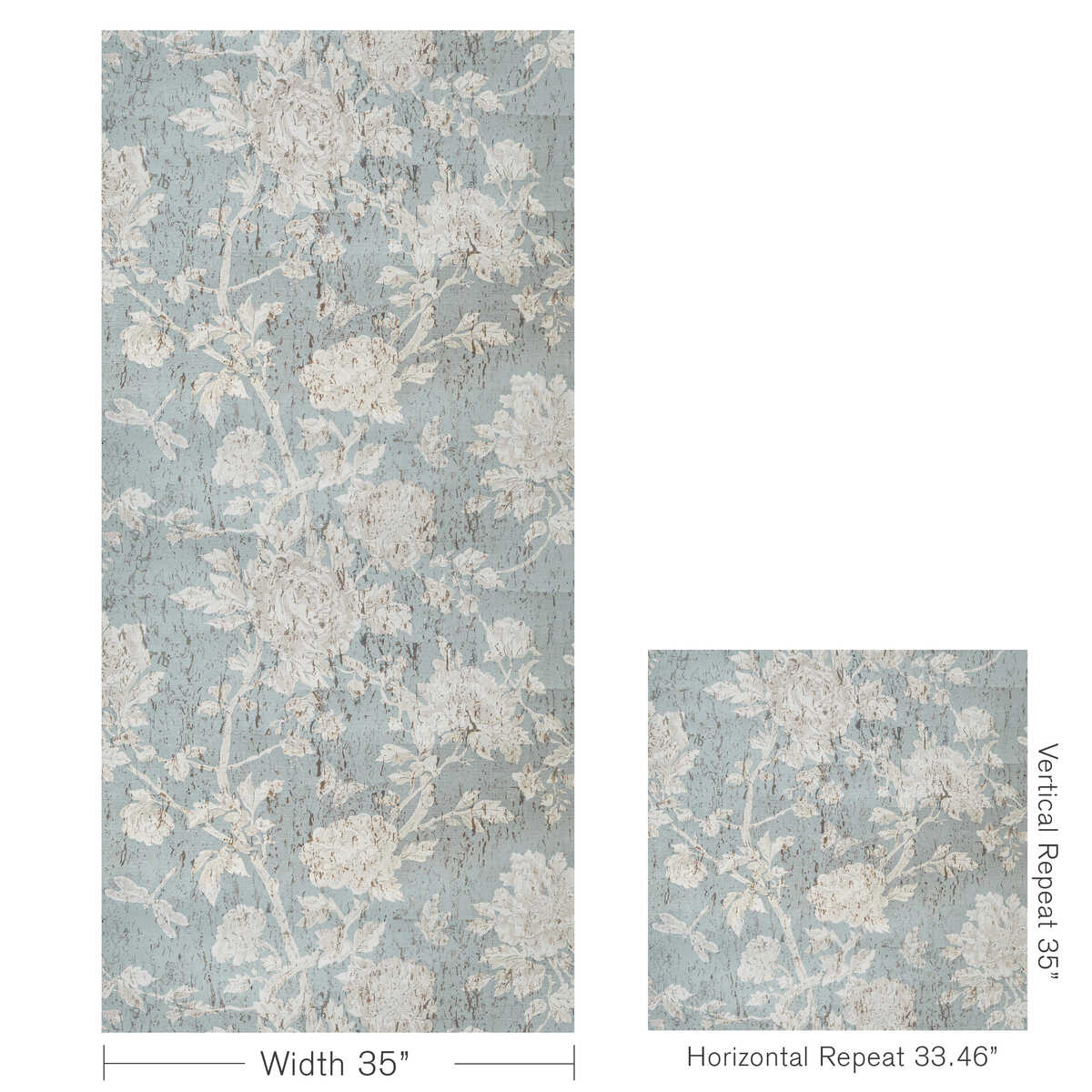 Les Pivoines - Mist - BRUNSCHWIG & FILS Wallpaper