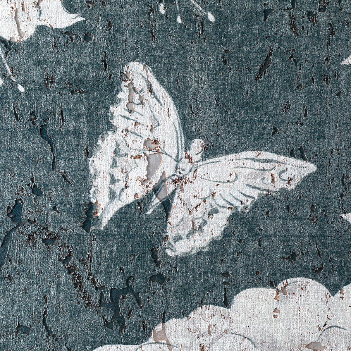 Les Pivoines - Teal - BRUNSCHWIG & FILS Wallpaper