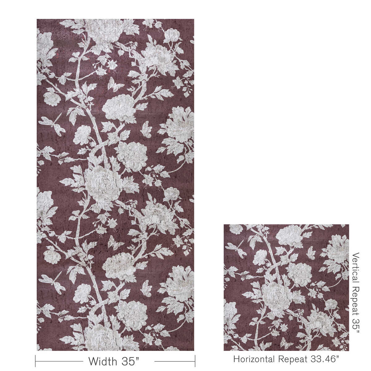 Les Pivoines - Wine - BRUNSCHWIG & FILS Wallpaper