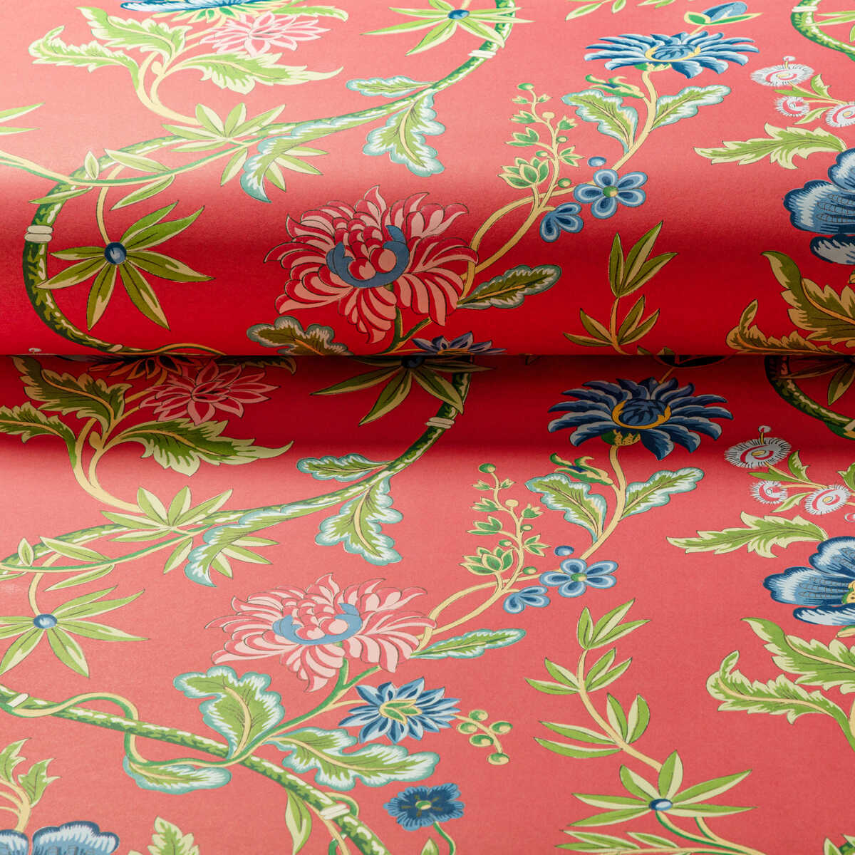 Veronique - Red - BRUNSCHWIG & FILS Wallpaper