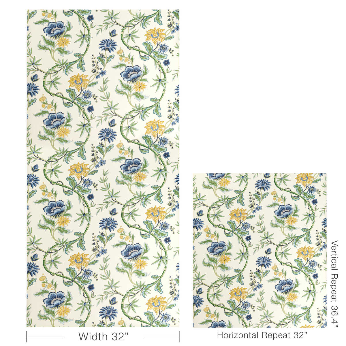 Veronique - Delft - BRUNSCHWIG & FILS Papel pintado