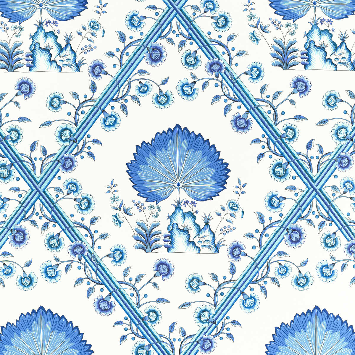 Loire - Blue - BRUNSCHWIG & FILS Wallpaper