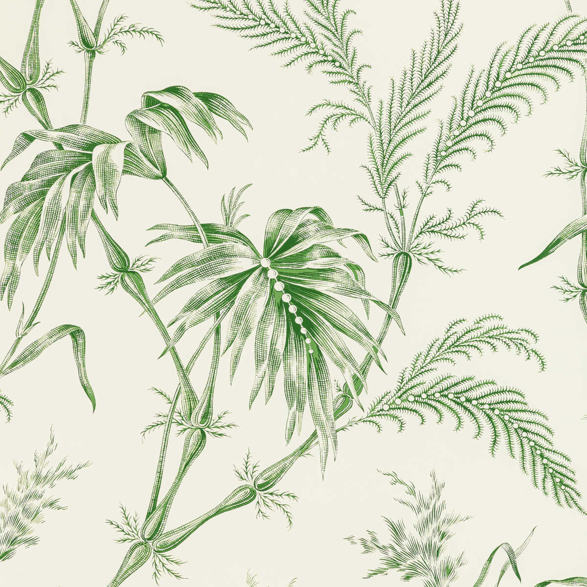 Lauziere - Green - BRUNSCHWIG & FILS Papel pintado