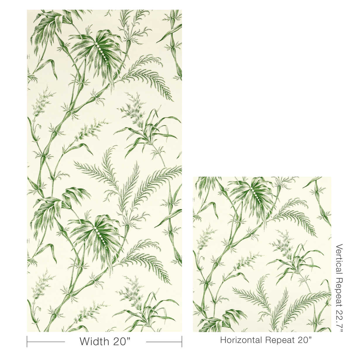 Lauziere - Green - BRUNSCHWIG & FILS Papel pintado