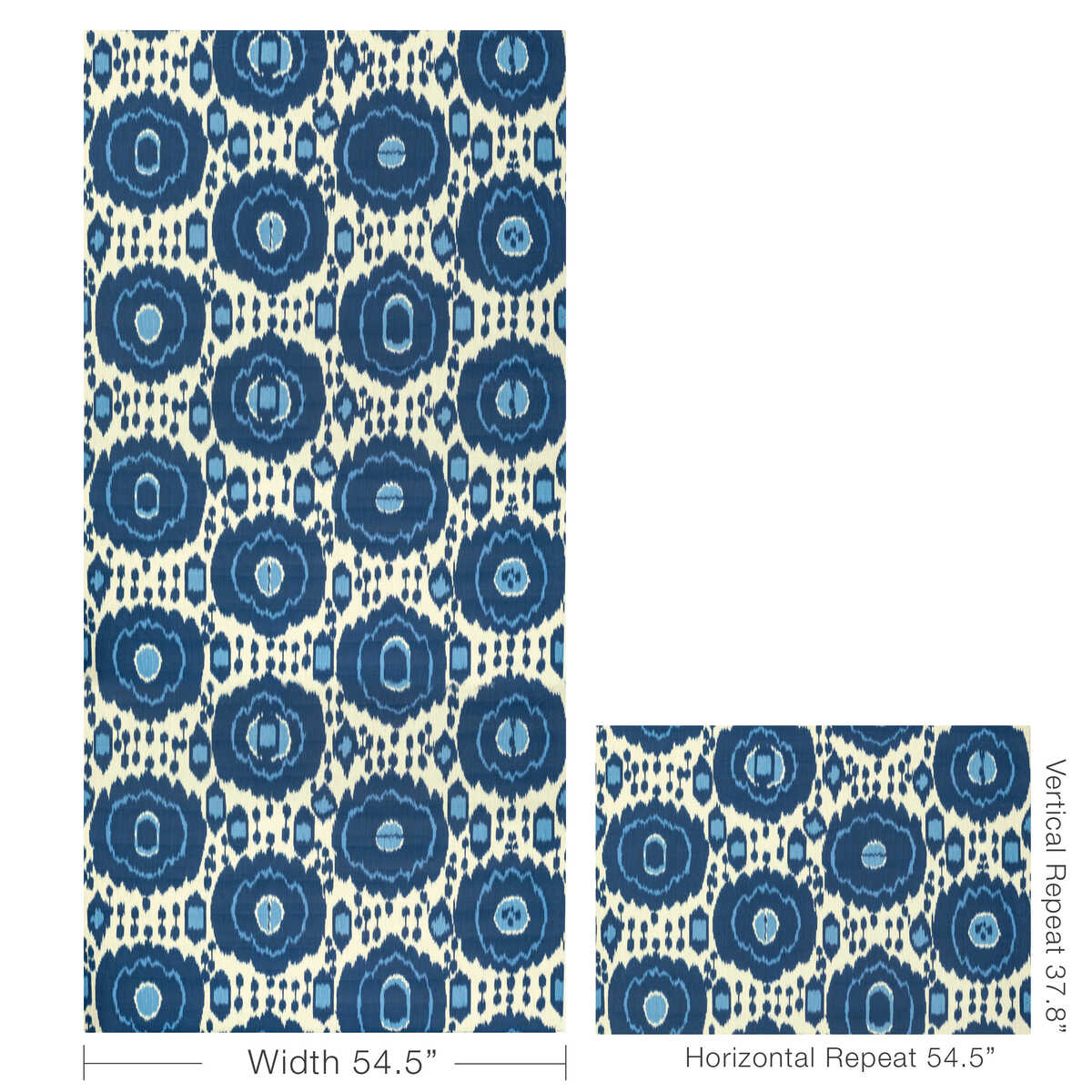 Mayenne - Blue - BRUNSCHWIG & FILS Wallpaper
