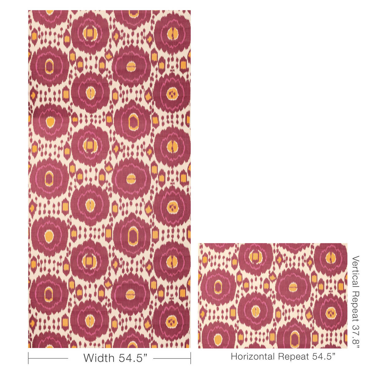 Mayenne - Cerise - BRUNSCHWIG & FILS Wallpaper