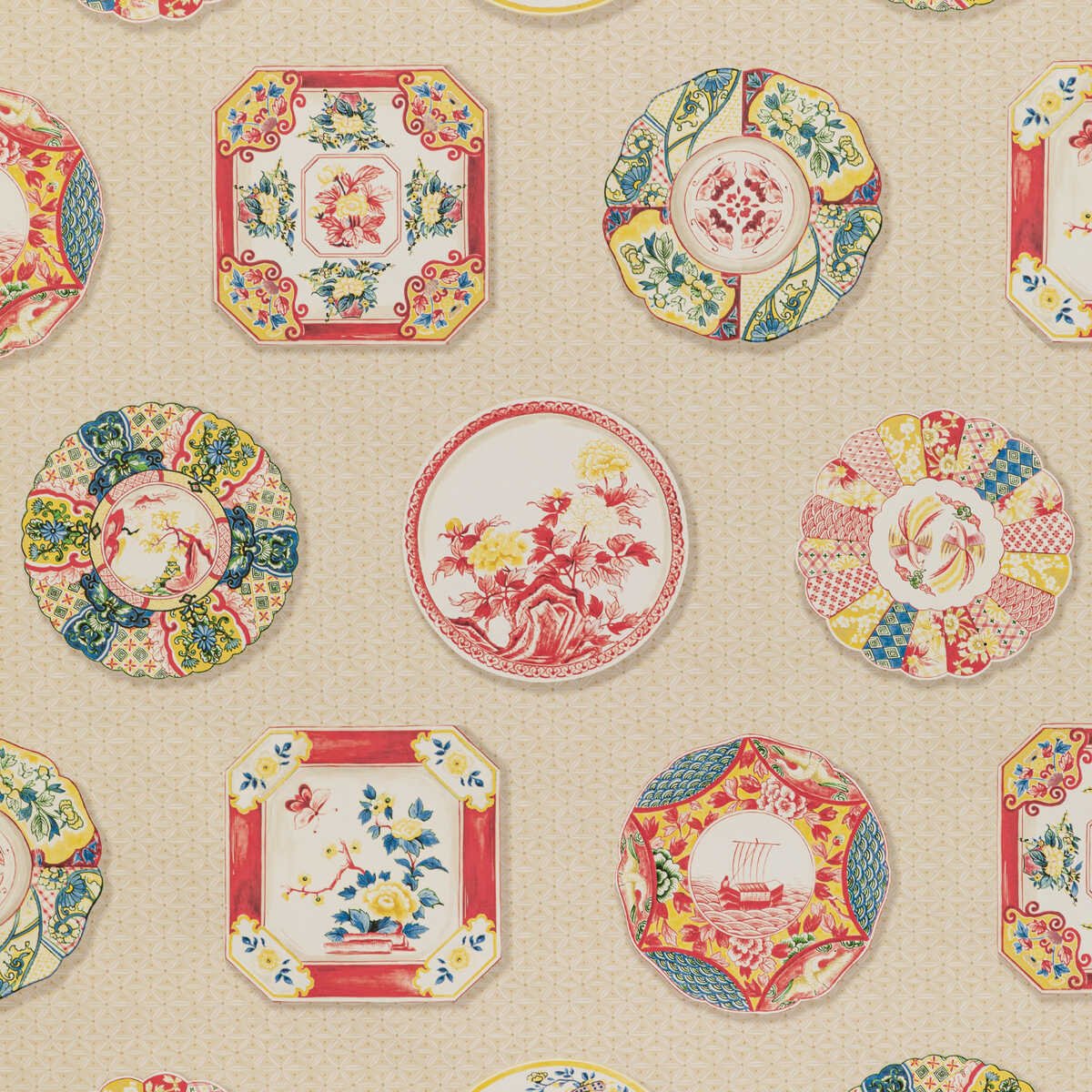 Bonchamp - Red - BRUNSCHWIG & FILS Wallpaper