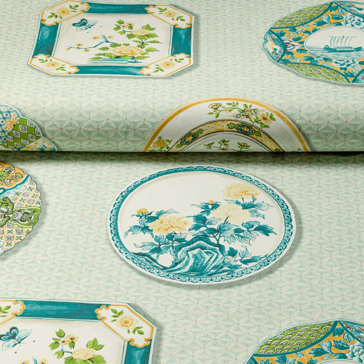 Bonchamp - Aqua - BRUNSCHWIG & FILS Papel pintado