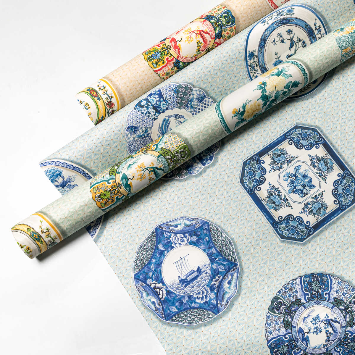 Bonchamp - Aqua - BRUNSCHWIG & FILS Papel pintado