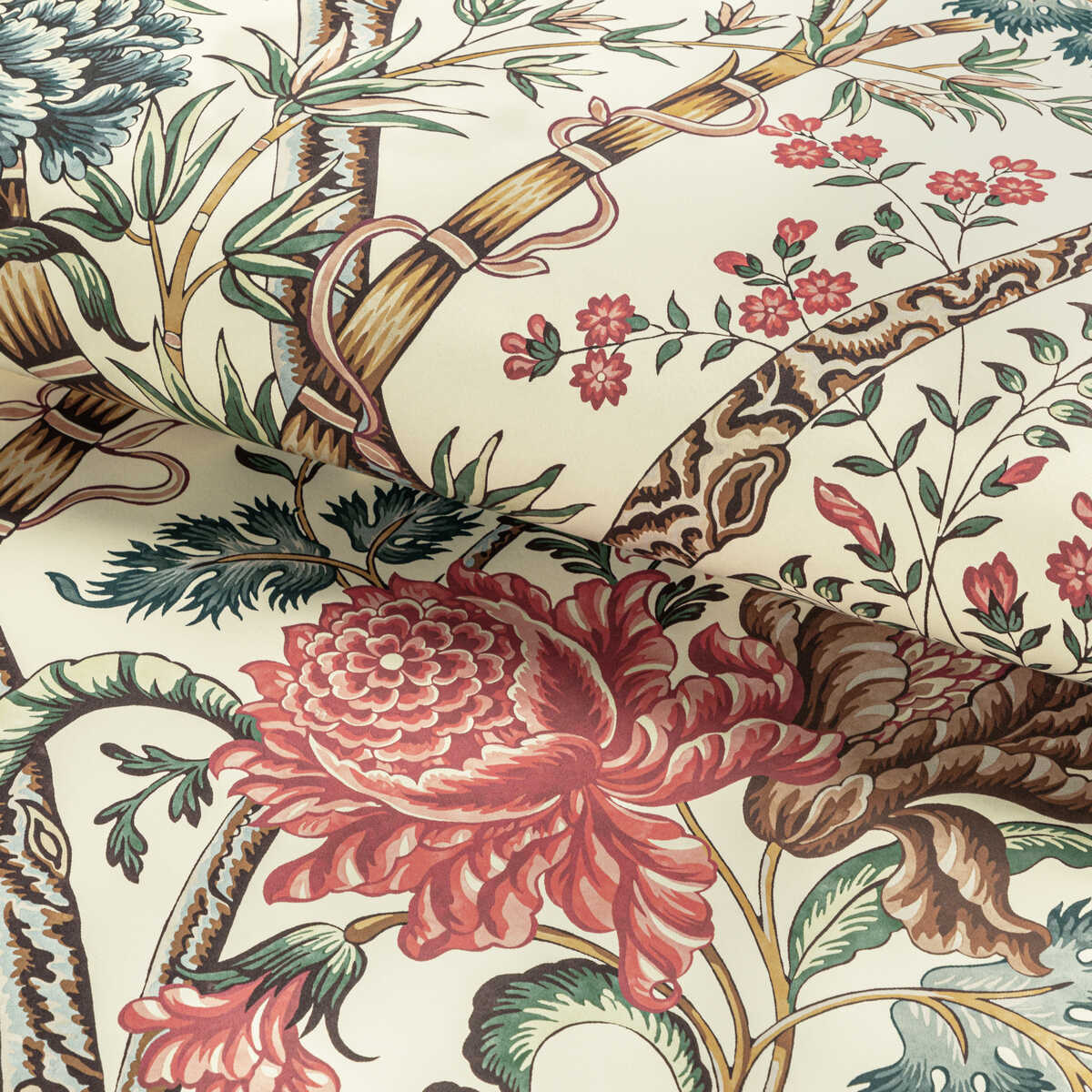 Luberon - Red/Teal - BRUNSCHWIG & FILS Wallpaper