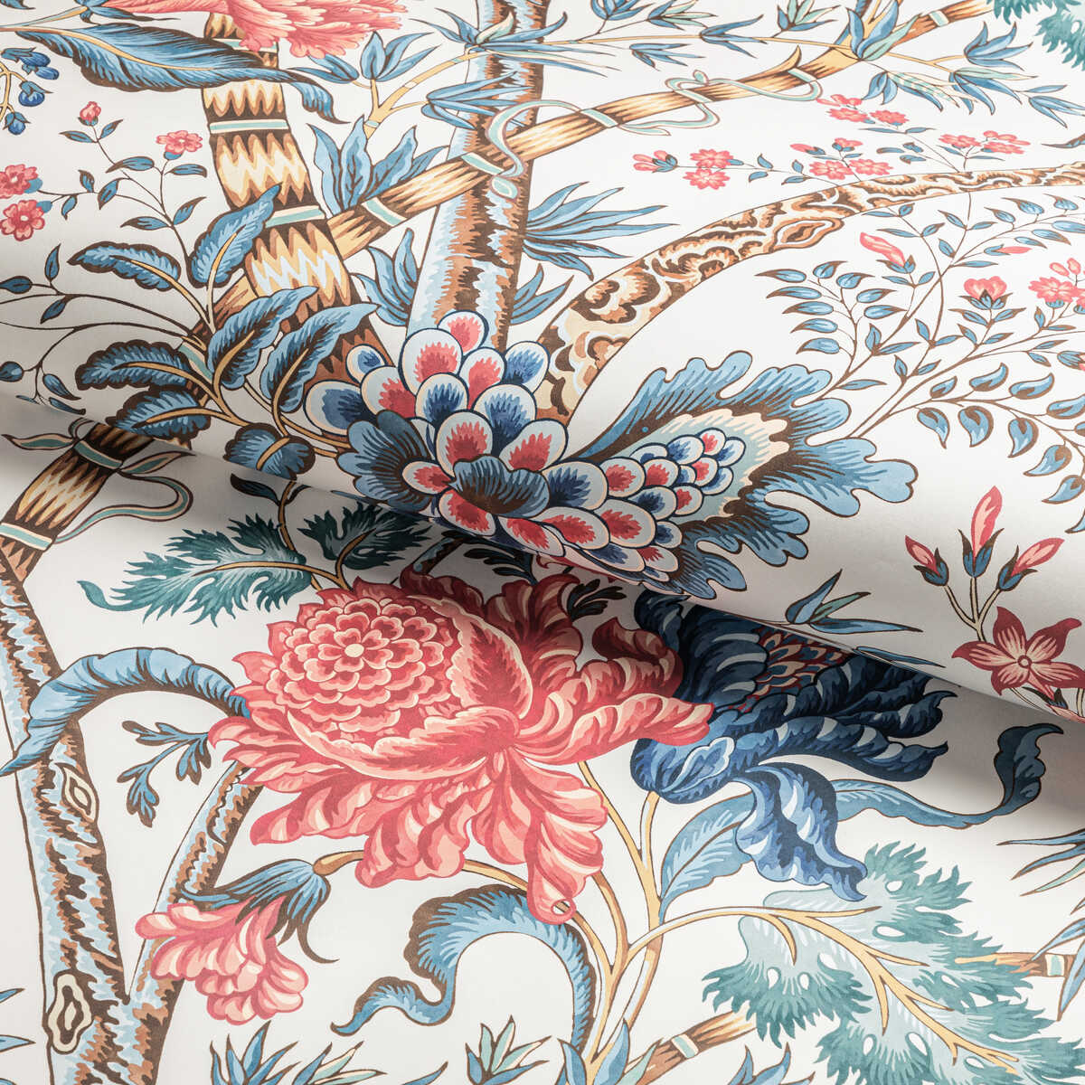 Luberon - Red/Blue - BRUNSCHWIG & FILS Wallpaper