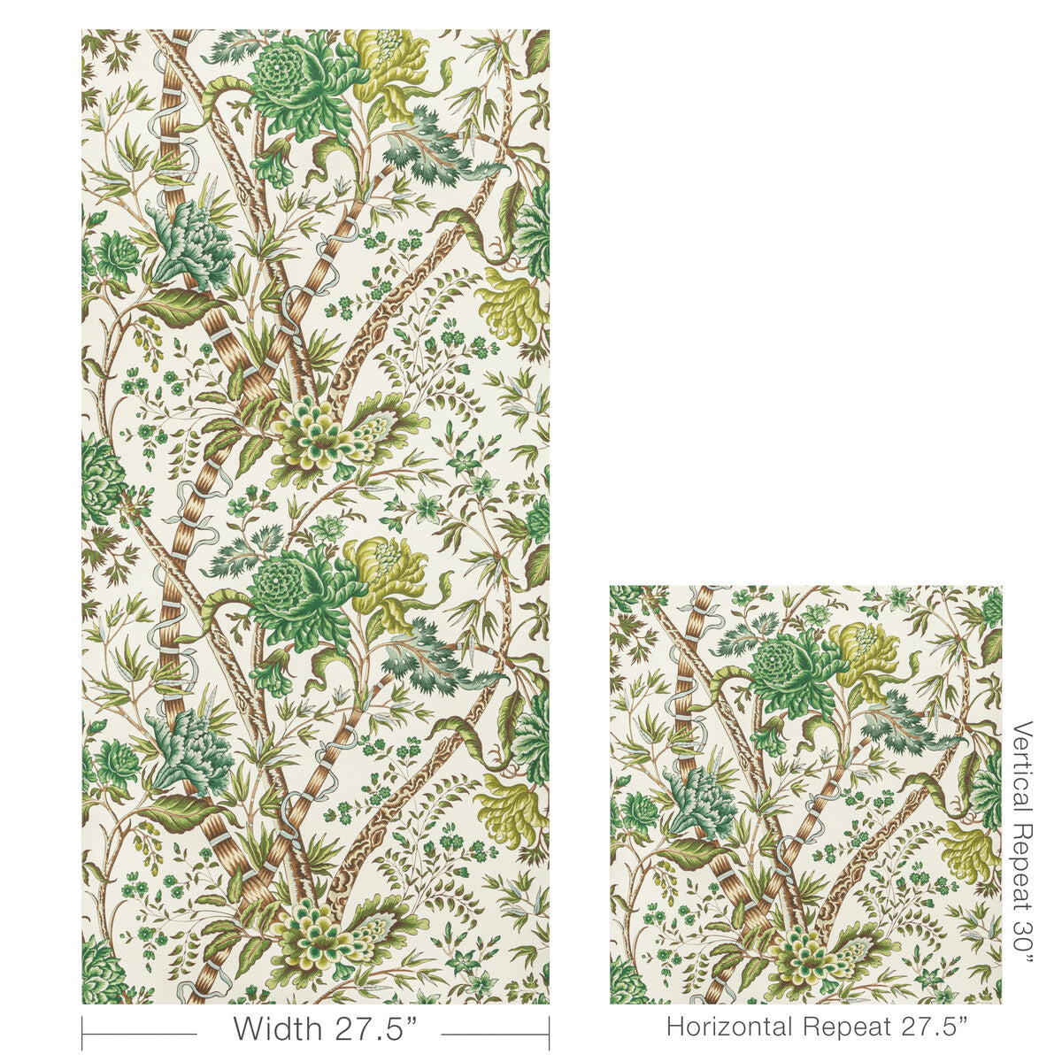 Luberon - Green/Leaf - Brunschwig & Fils Wallpaper