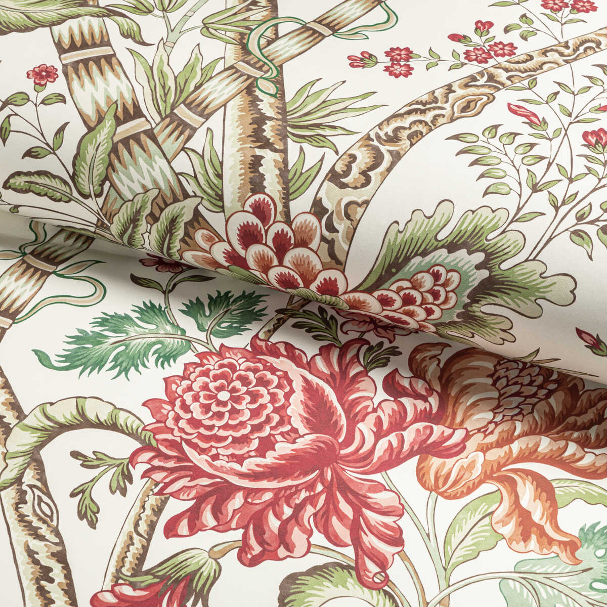 Luberon - Berry/Leaf - BRUNSCHWIG & FILS Wallpaper