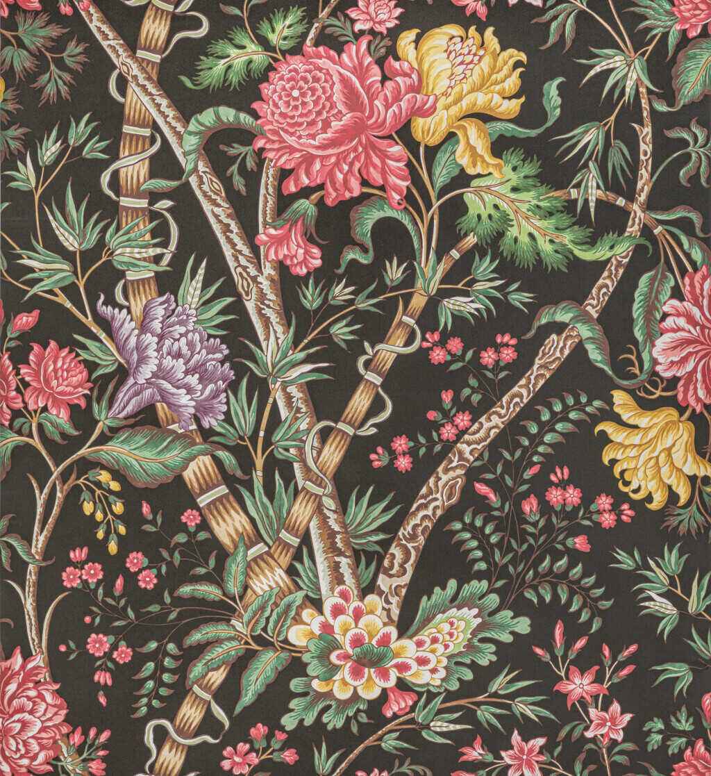 Luberon-Noir-Multi-Brunschwig-Fils-Wallpaper