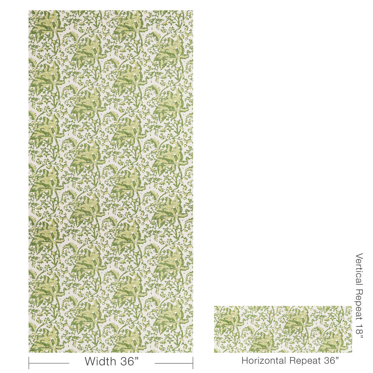Weymouth - Leaf - BRUNSCHWIG & FILS Wallpaper