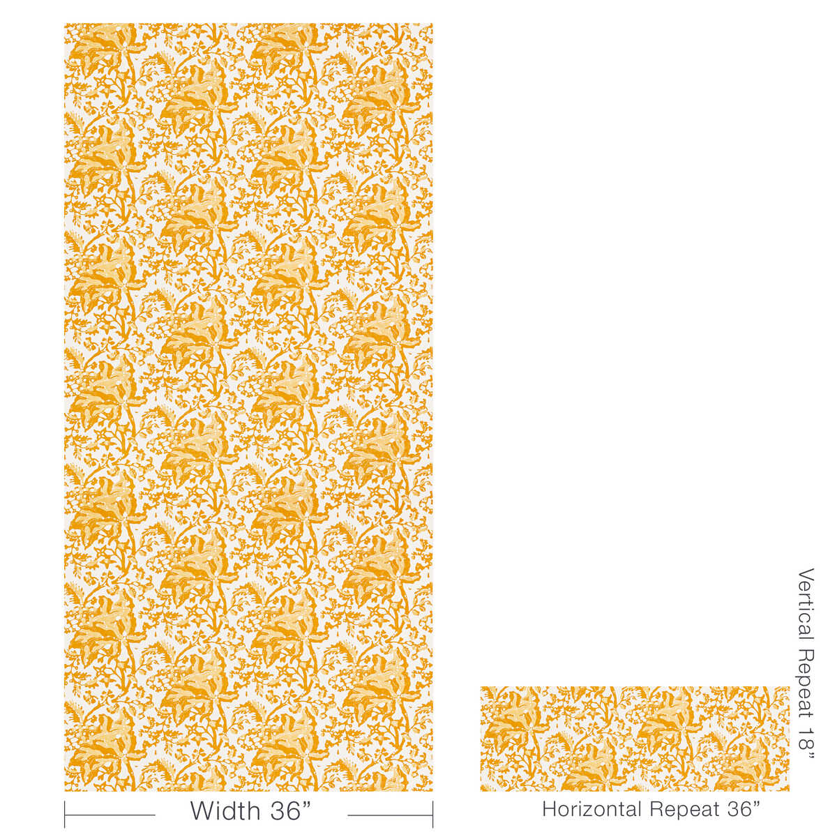Weymouth - Canary - BRUNSCHWIG & FILS Wallpaper