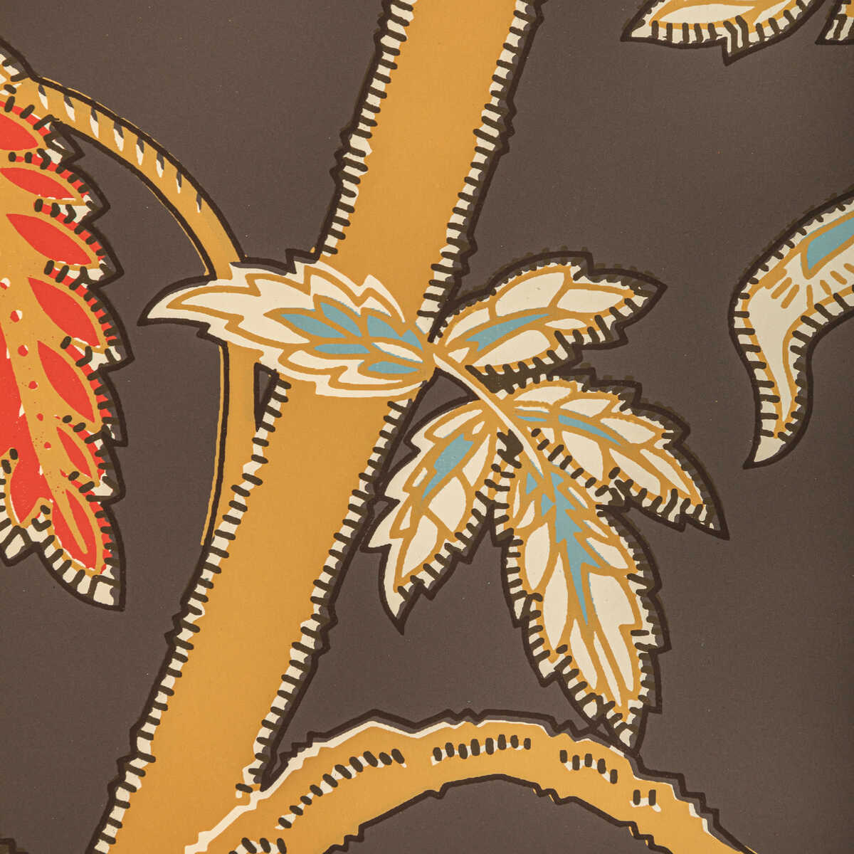 Seychelles - Taupe - BRUNSCHWIG & FILS Wallpaper