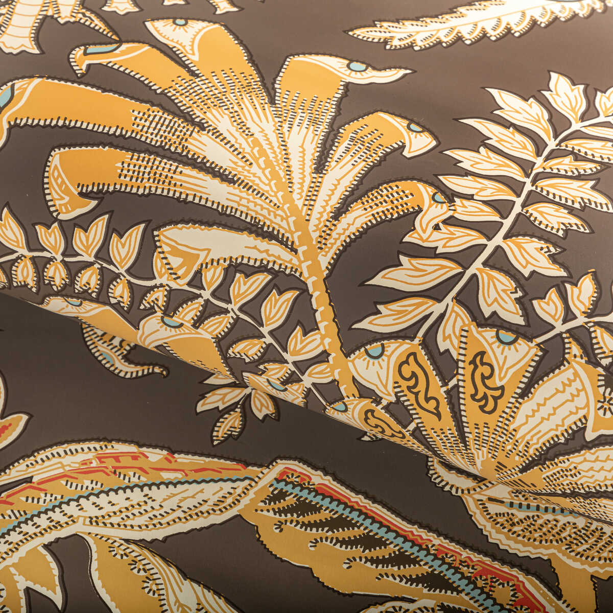 Seychelles - Taupe - BRUNSCHWIG & FILS Wallpaper