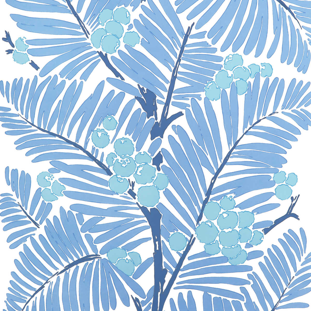 Palmar - Blue - BRUNSCHWIG & FILS Wallpaper
