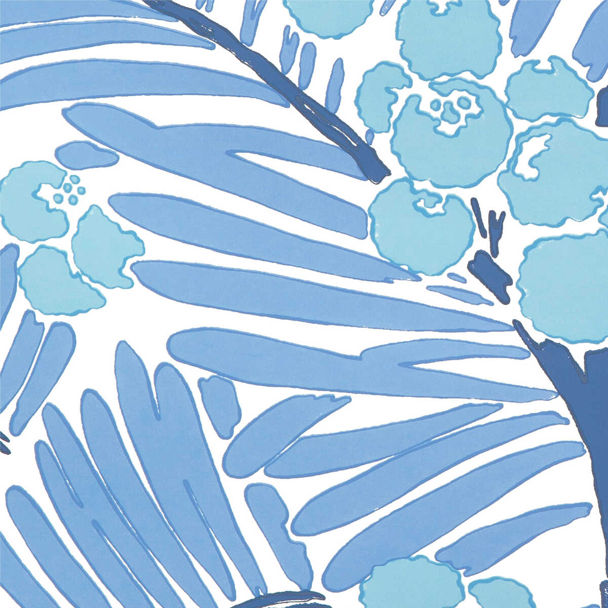Palmar - Blue - BRUNSCHWIG & FILS Wallpaper