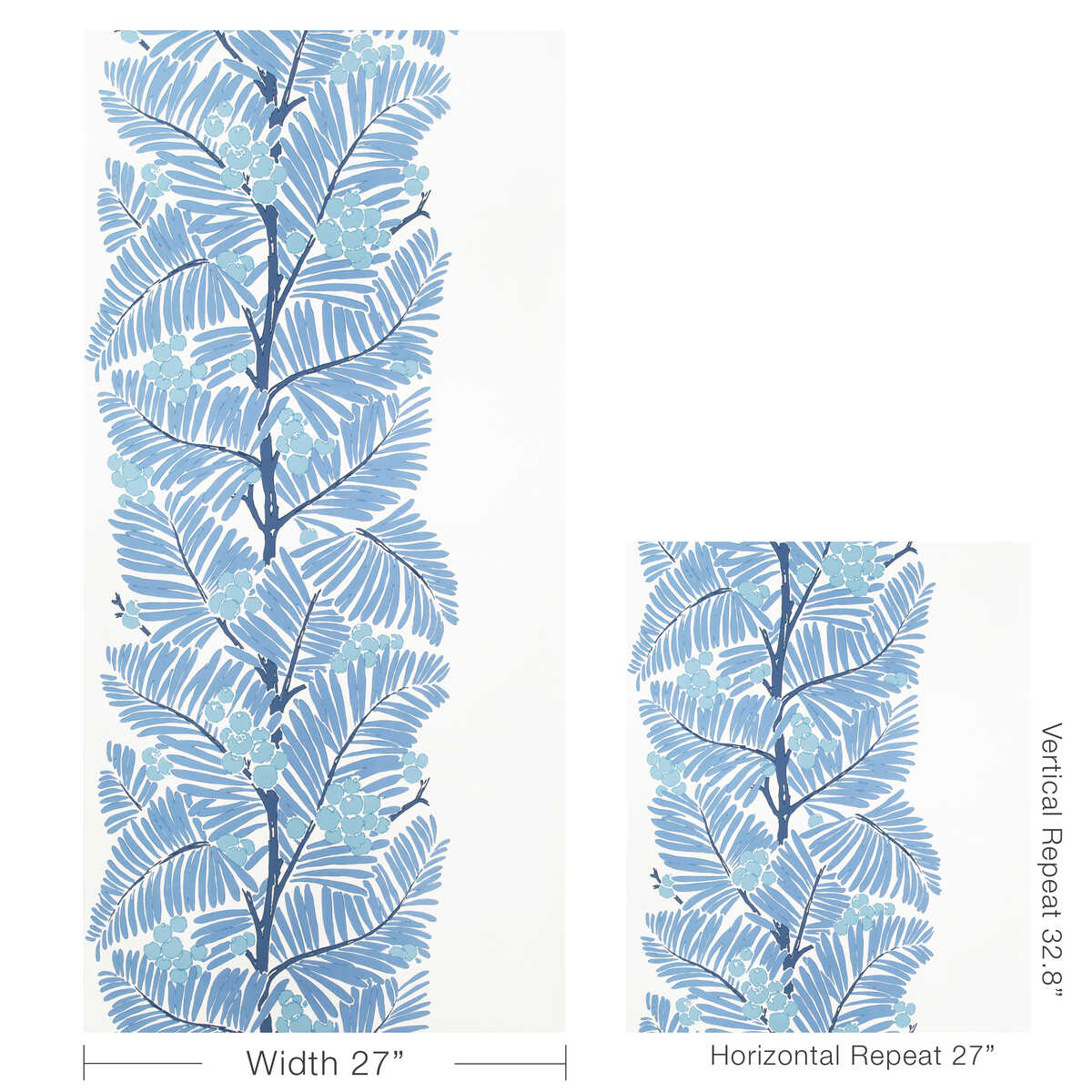Palmar - Blue - BRUNSCHWIG & FILS Wallpaper