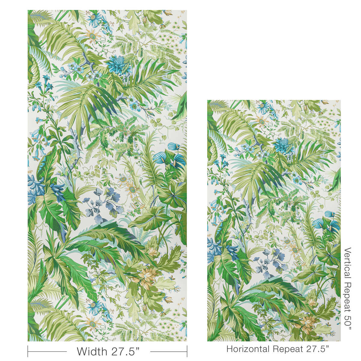 Majorelle - Mist - BRUNSCHWIG & FILS Wallpaper