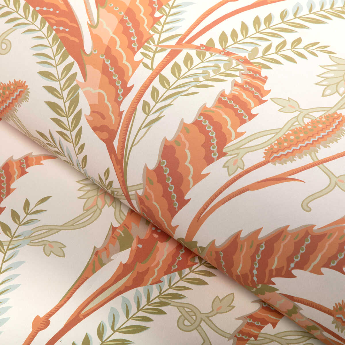 Vernay - Apricot - BRUNSCHWIG & FILS Wallpaper