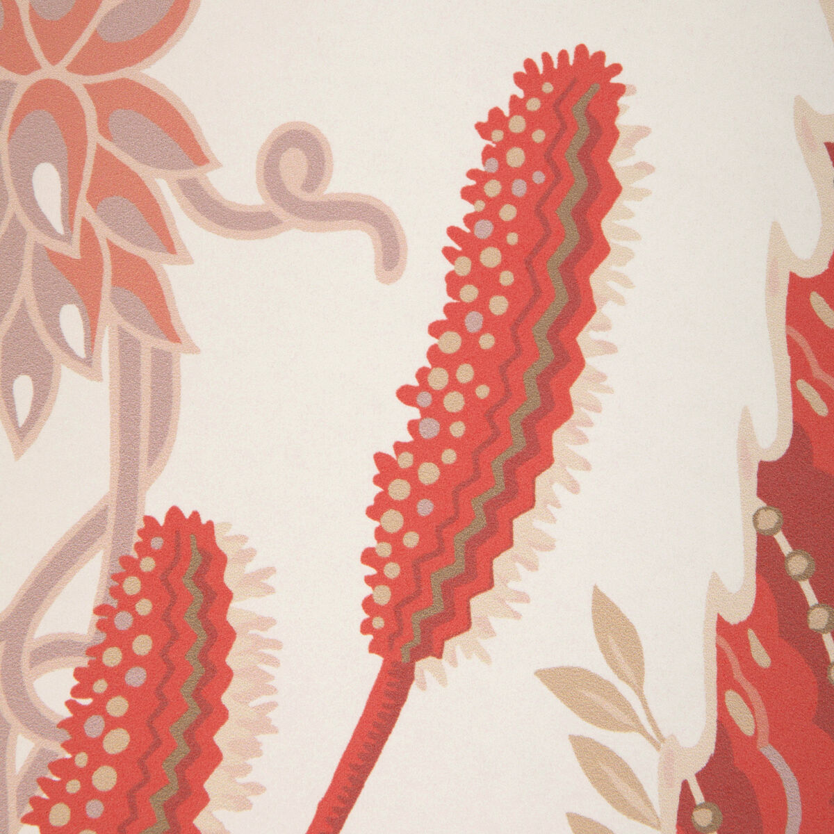 Vernay - Red - Brunschwig & Fils Wallpaper