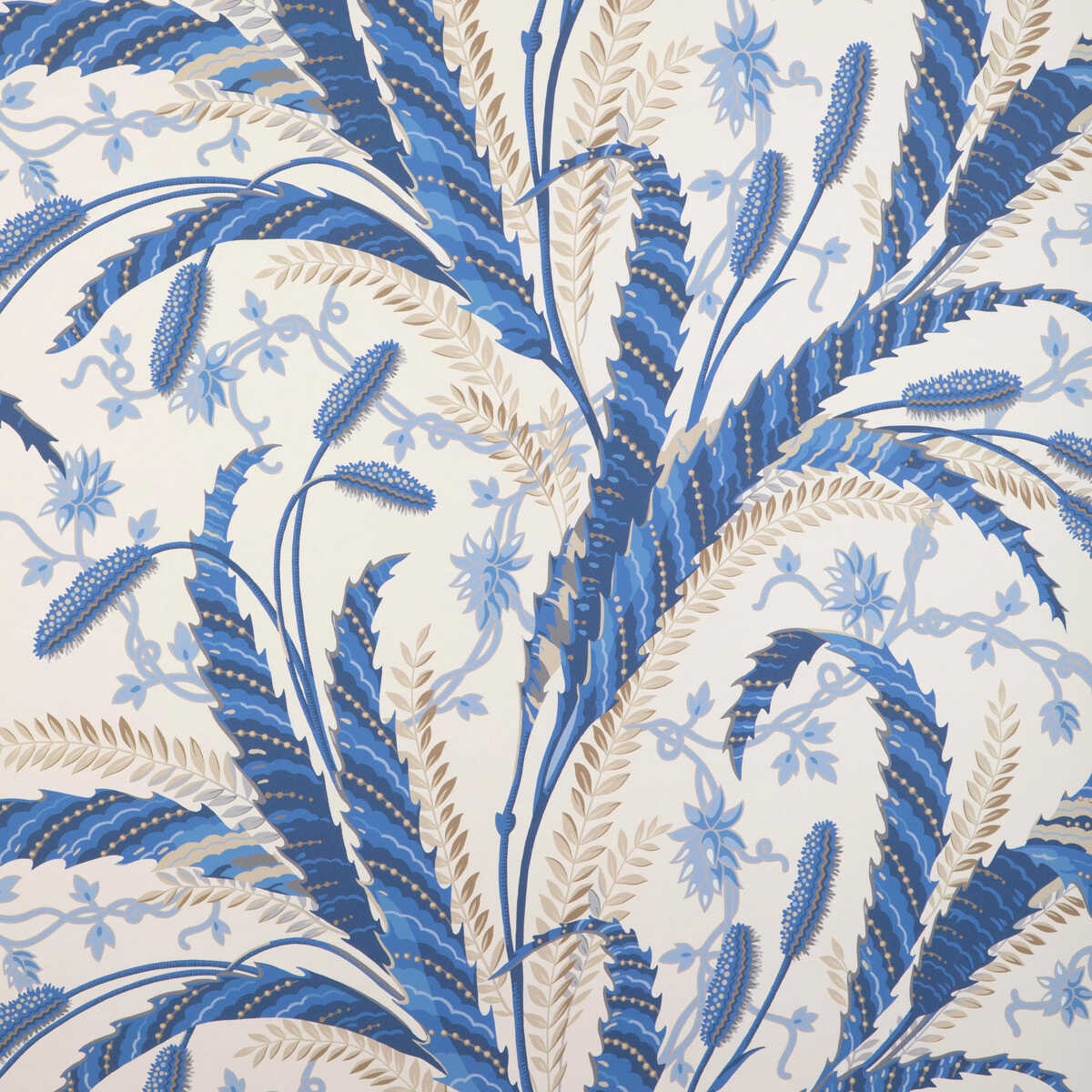 Vernay - Blue - BRUNSCHWIG & FILS Wallpaper