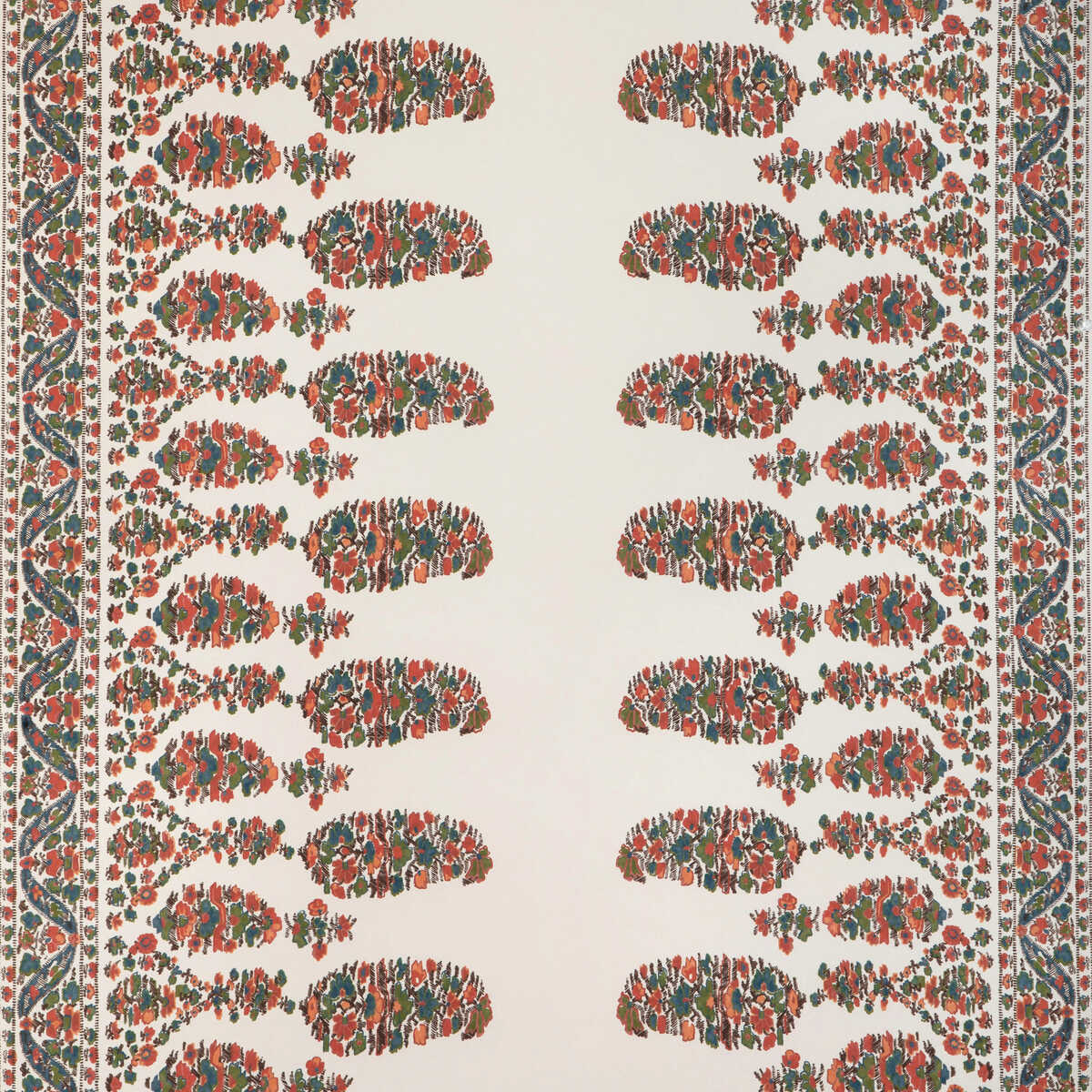 Visan - Sky/Coral - BRUNSCHWIG & FILS Wallpaper